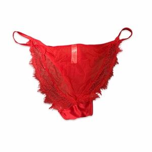 Chic Red Lace Women's Panties